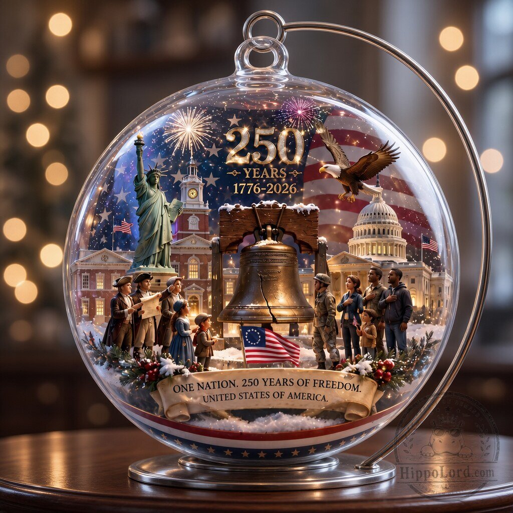 US 250th Anniversary Christmas Ornament (1776-2026) 3 US 250th Anniversary Christmas Ornament (1776-2026)